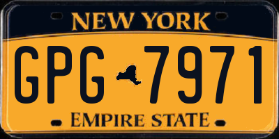 NY license plate GPG7971