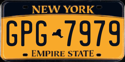 NY license plate GPG7979