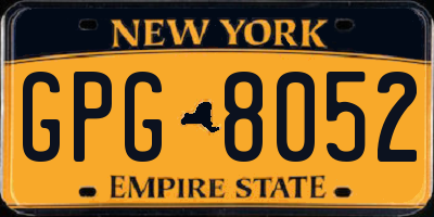 NY license plate GPG8052