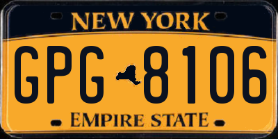 NY license plate GPG8106