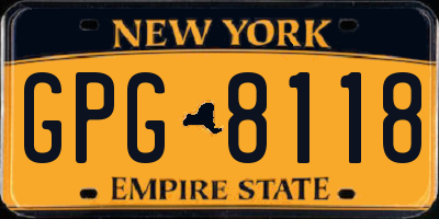 NY license plate GPG8118
