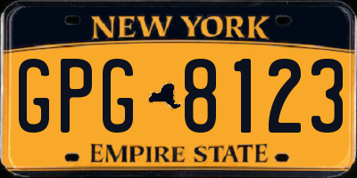 NY license plate GPG8123