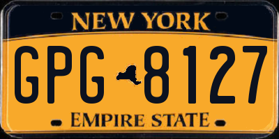 NY license plate GPG8127