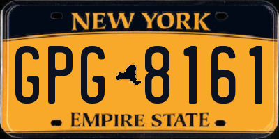 NY license plate GPG8161