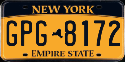 NY license plate GPG8172