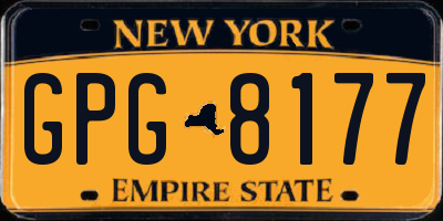 NY license plate GPG8177
