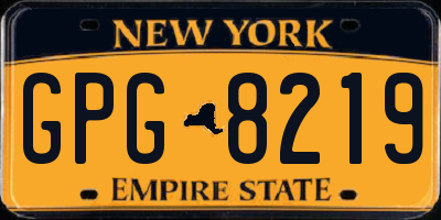 NY license plate GPG8219