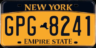 NY license plate GPG8241