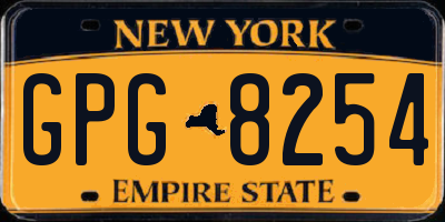 NY license plate GPG8254