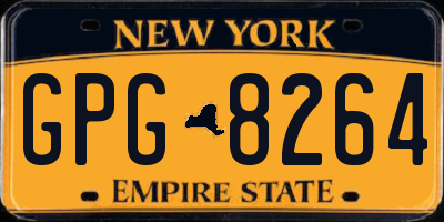 NY license plate GPG8264