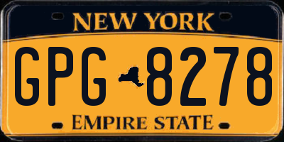 NY license plate GPG8278