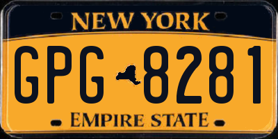 NY license plate GPG8281
