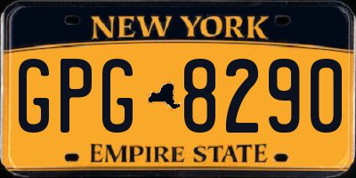 NY license plate GPG8290