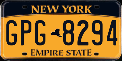 NY license plate GPG8294