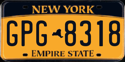 NY license plate GPG8318