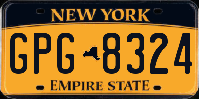 NY license plate GPG8324