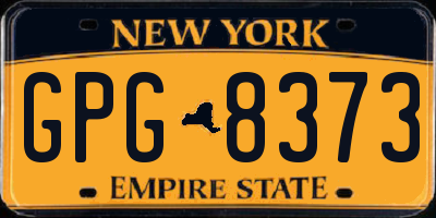 NY license plate GPG8373
