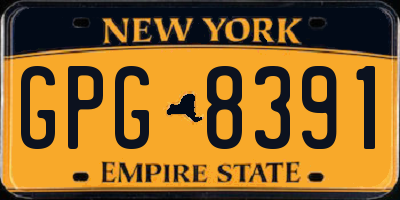 NY license plate GPG8391