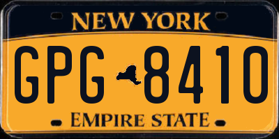 NY license plate GPG8410