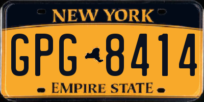 NY license plate GPG8414