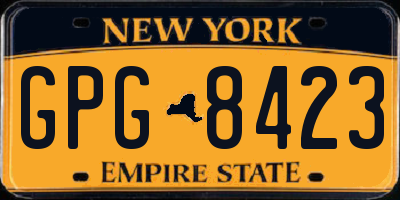NY license plate GPG8423