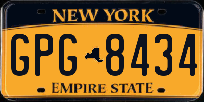 NY license plate GPG8434