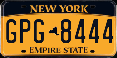 NY license plate GPG8444