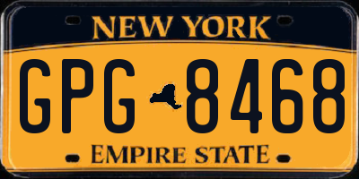 NY license plate GPG8468