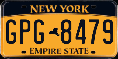 NY license plate GPG8479