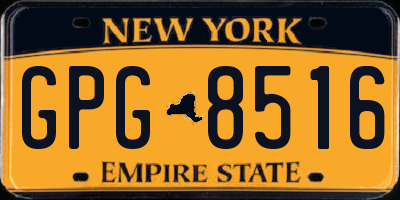 NY license plate GPG8516