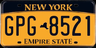NY license plate GPG8521