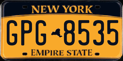 NY license plate GPG8535