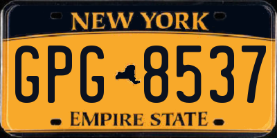 NY license plate GPG8537