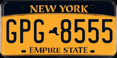 NY license plate GPG8555