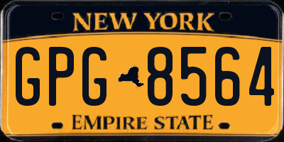 NY license plate GPG8564