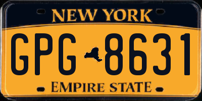 NY license plate GPG8631