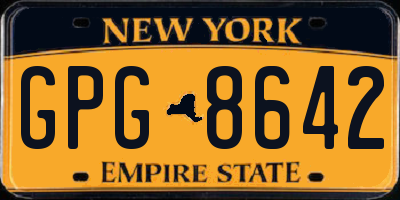 NY license plate GPG8642