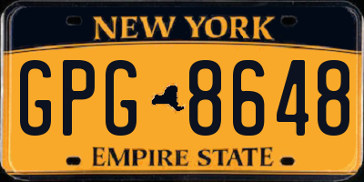 NY license plate GPG8648