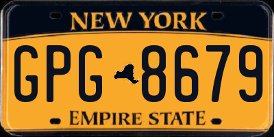 NY license plate GPG8679