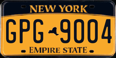 NY license plate GPG9004
