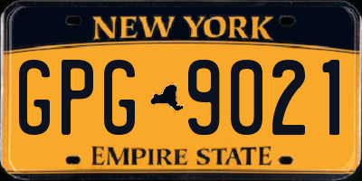 NY license plate GPG9021