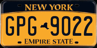 NY license plate GPG9022