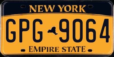NY license plate GPG9064