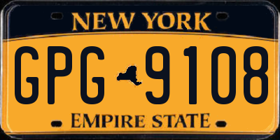 NY license plate GPG9108