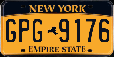 NY license plate GPG9176
