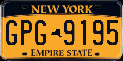 NY license plate GPG9195