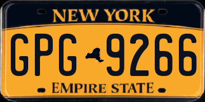 NY license plate GPG9266