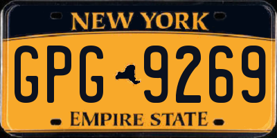 NY license plate GPG9269