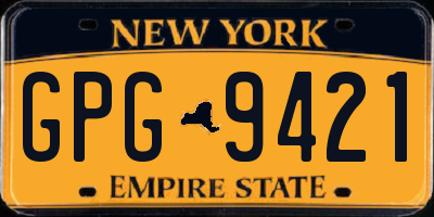 NY license plate GPG9421