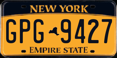 NY license plate GPG9427